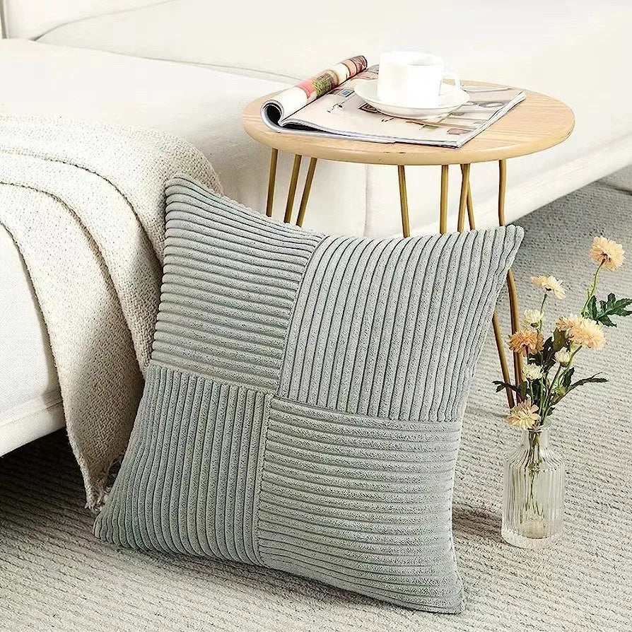 Boho Patchwork Soft Throw Pillow Cover