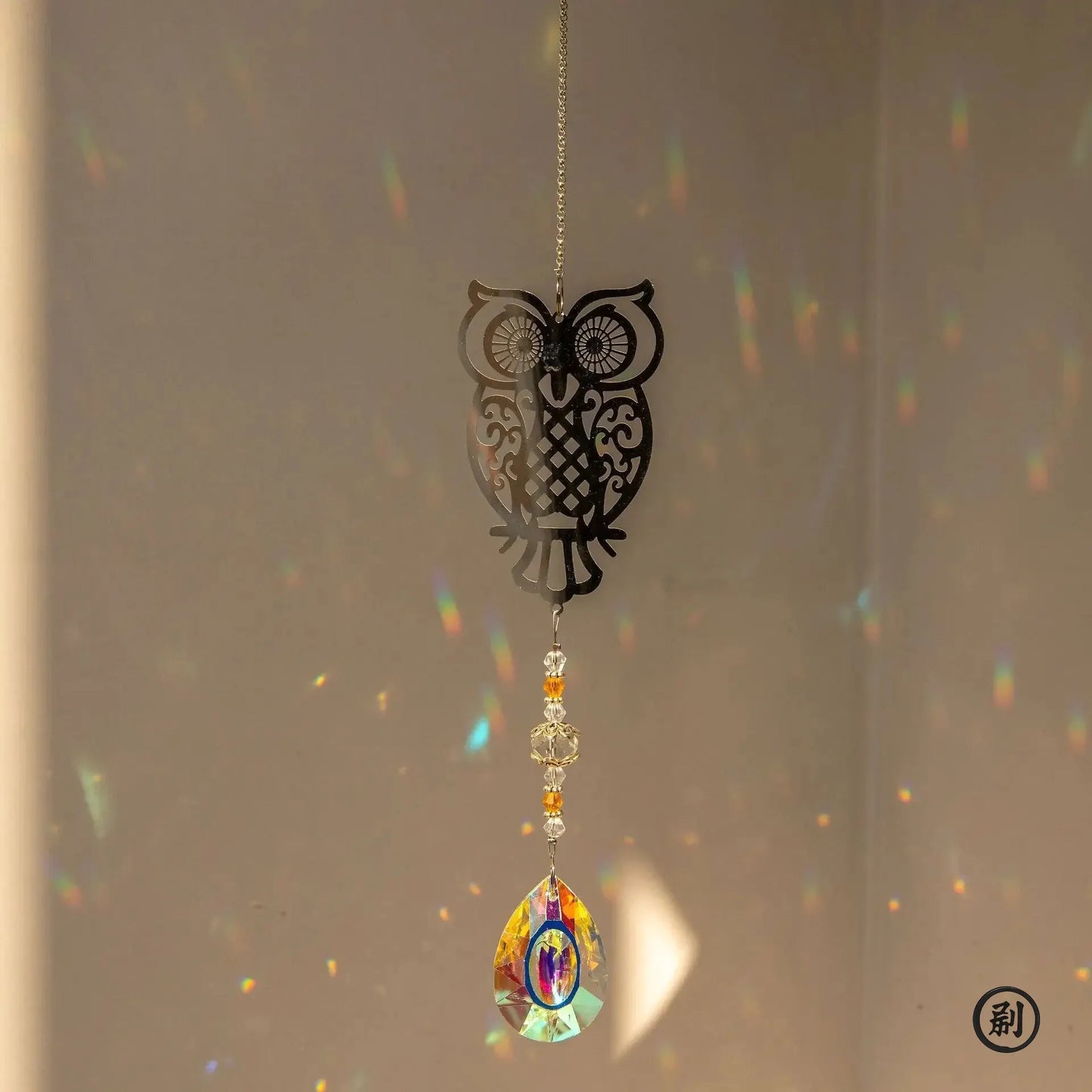 Crystal Sun Catcher with Tree of Life Pendant β Hanging Rainbow Maker & Wind Chime for Windows, Gardens, and Cars