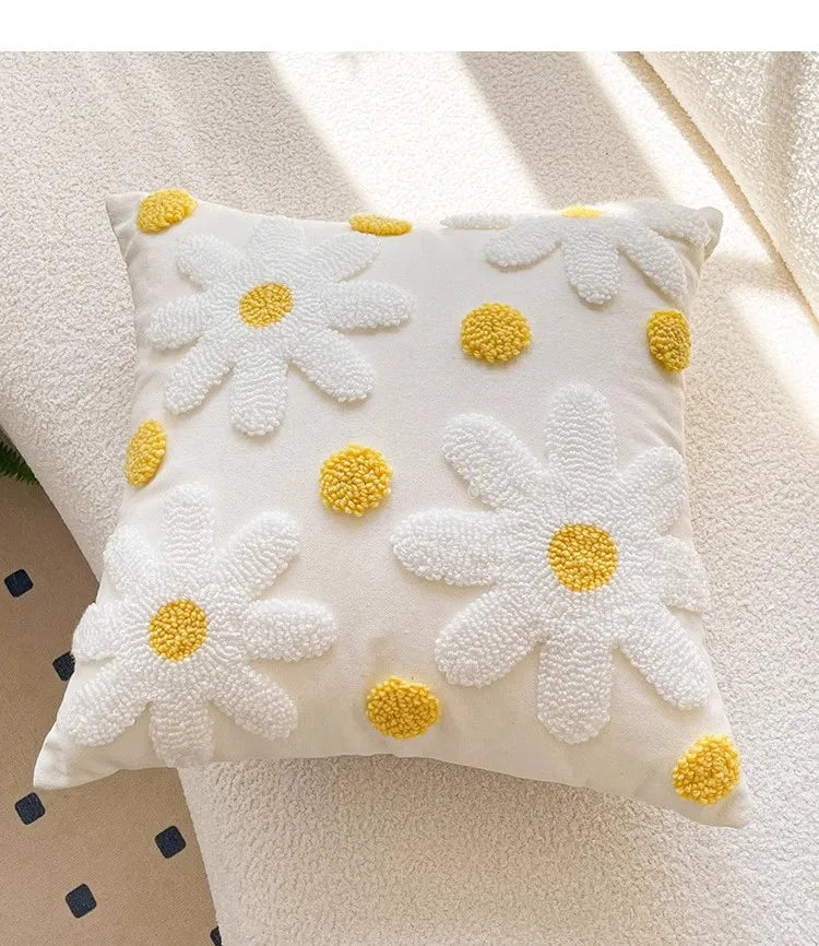 🌸 Boho Embroidered Geometric Pillow Covers – Nordic-Style Cushion Covers for Sofa, Bed & Living Room