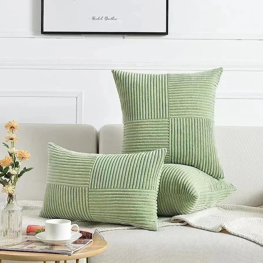 Boho Patchwork Soft Throw Pillow Cover