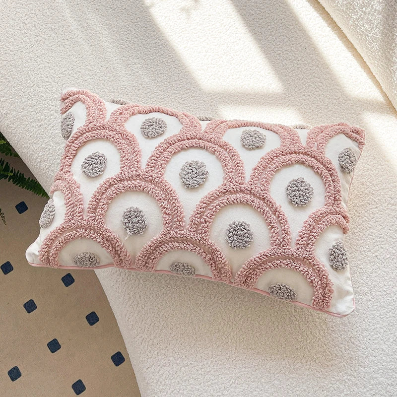 🌸 Boho Embroidered Geometric Pillow Covers – Nordic-Style Cushion Covers for Sofa, Bed & Living Room