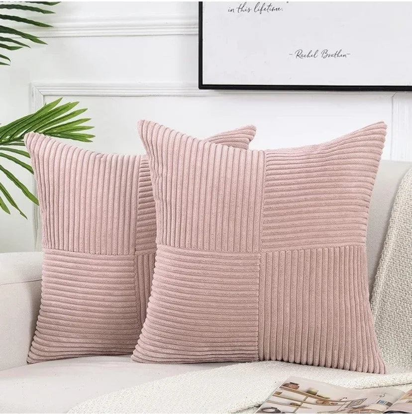 Boho Patchwork Soft Throw Pillow Cover