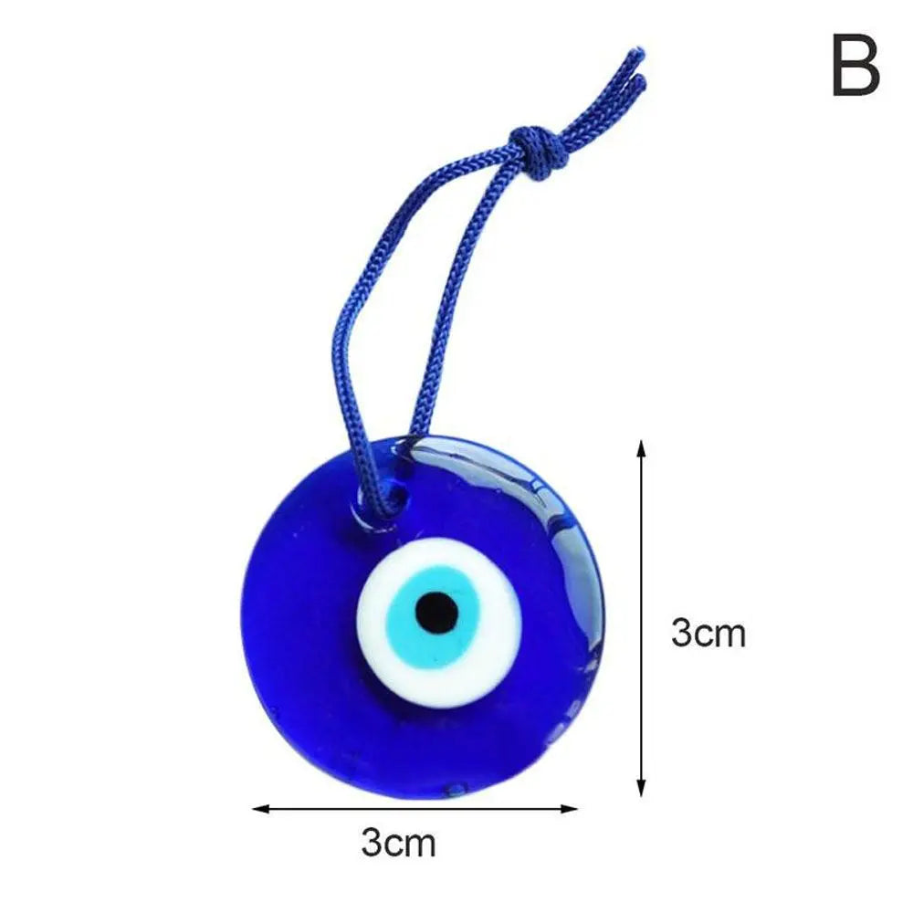 1PC Blue Glass Turkish Greek Evil Eye Charm Pendant Decoration Ornament Car Home Amulet Decor Boho