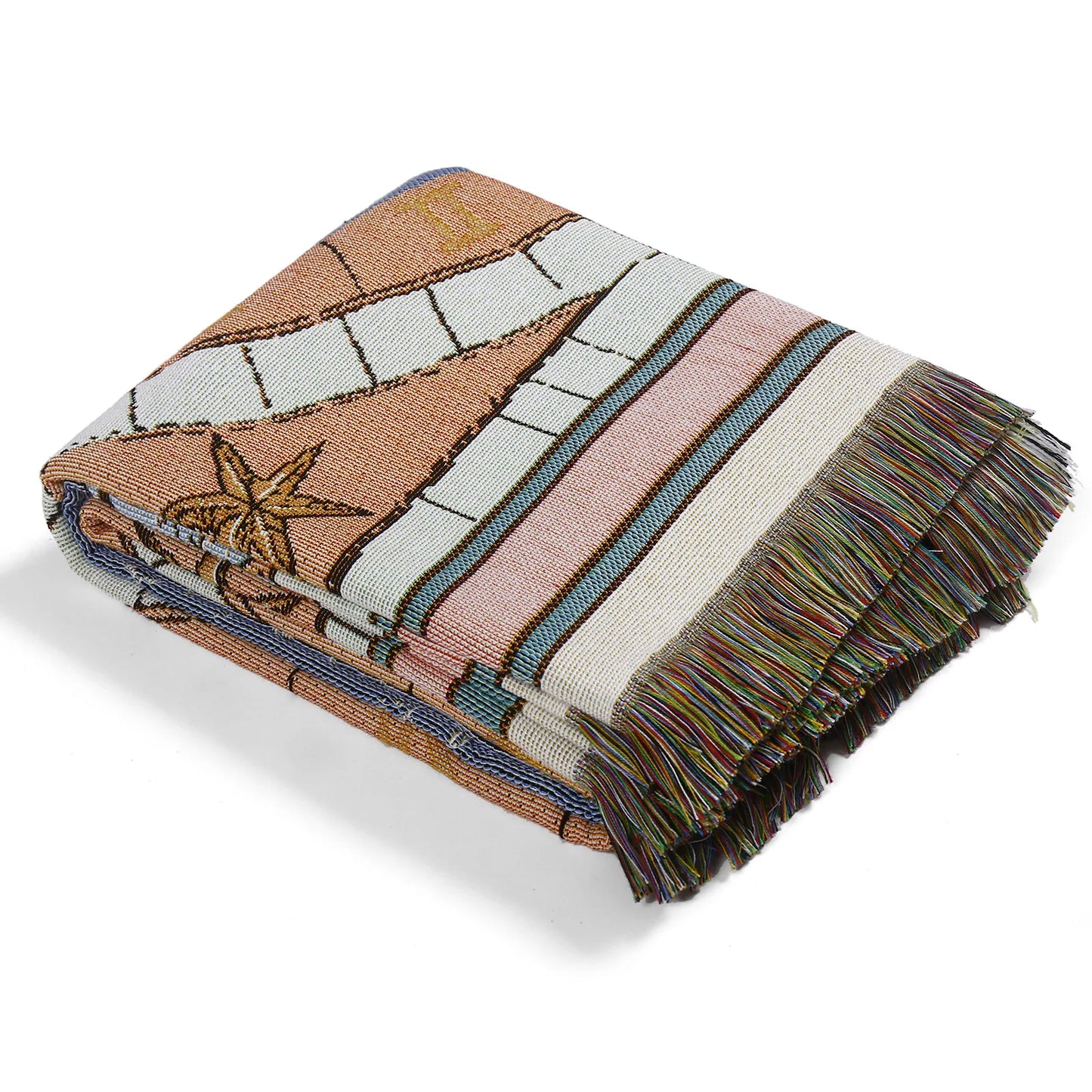 Tarot Tapestry Blanket – Boho Woven Throw for Sofa, Bed, Picnic & Travel