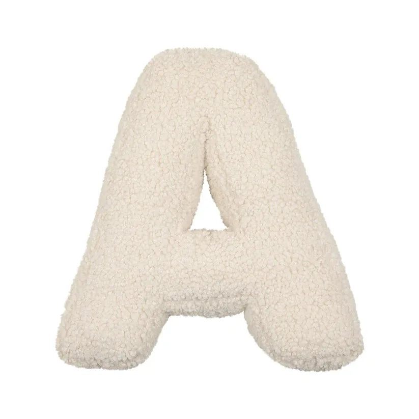 Cozy Lambswool Alphabet Pillow – Plush 3D Letter Cushion for Nursery & Home Décor