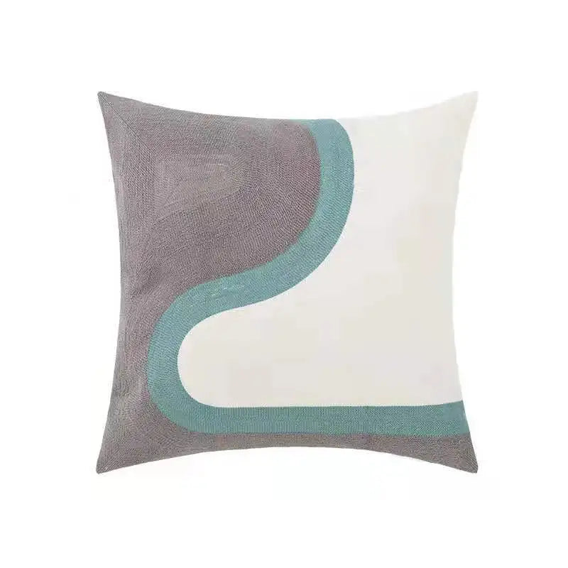 Cozy Embroidered Throw Pillow Cover – Nordic-Inspired Boho Home Decor Accent