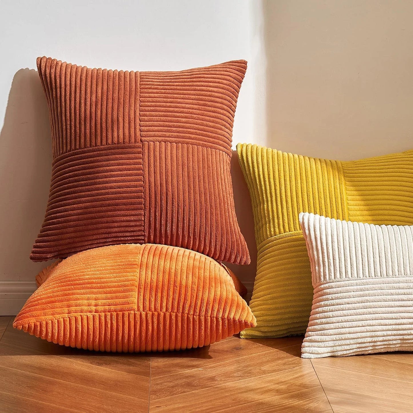 Boho Patchwork Soft Throw Pillow Cover
