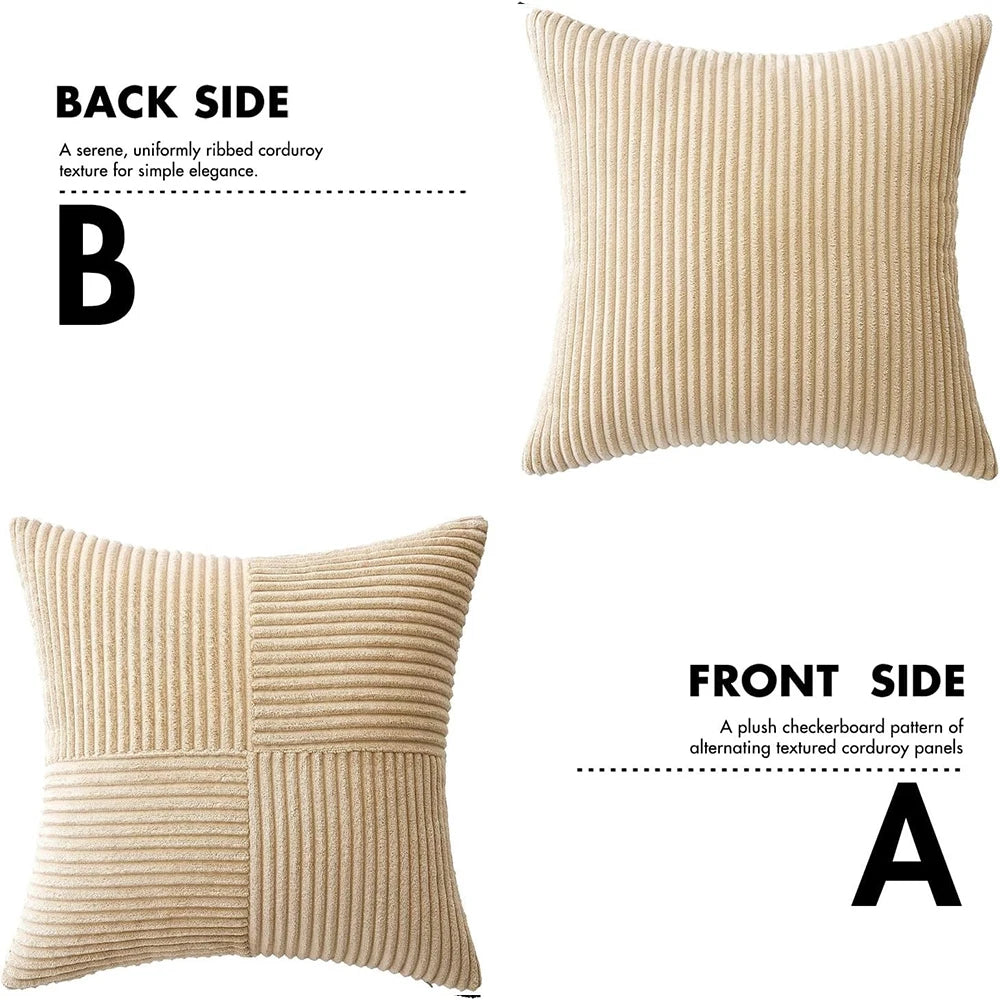 Boho Patchwork Soft Throw Pillow Cover