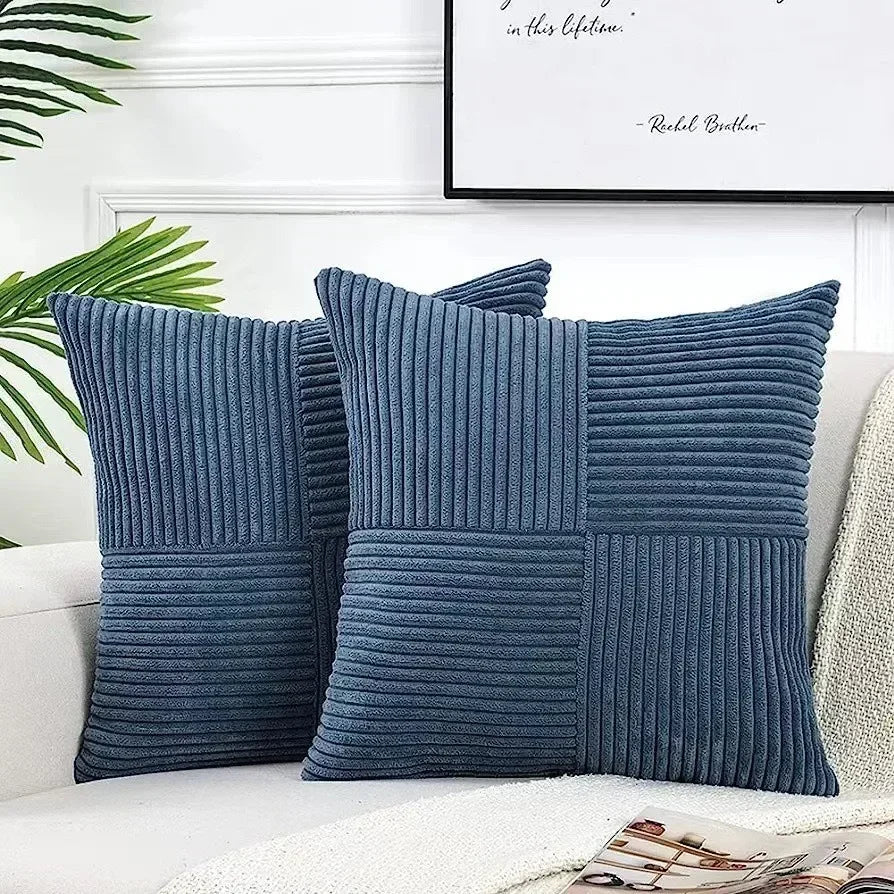 Boho Patchwork Soft Throw Pillow Cover