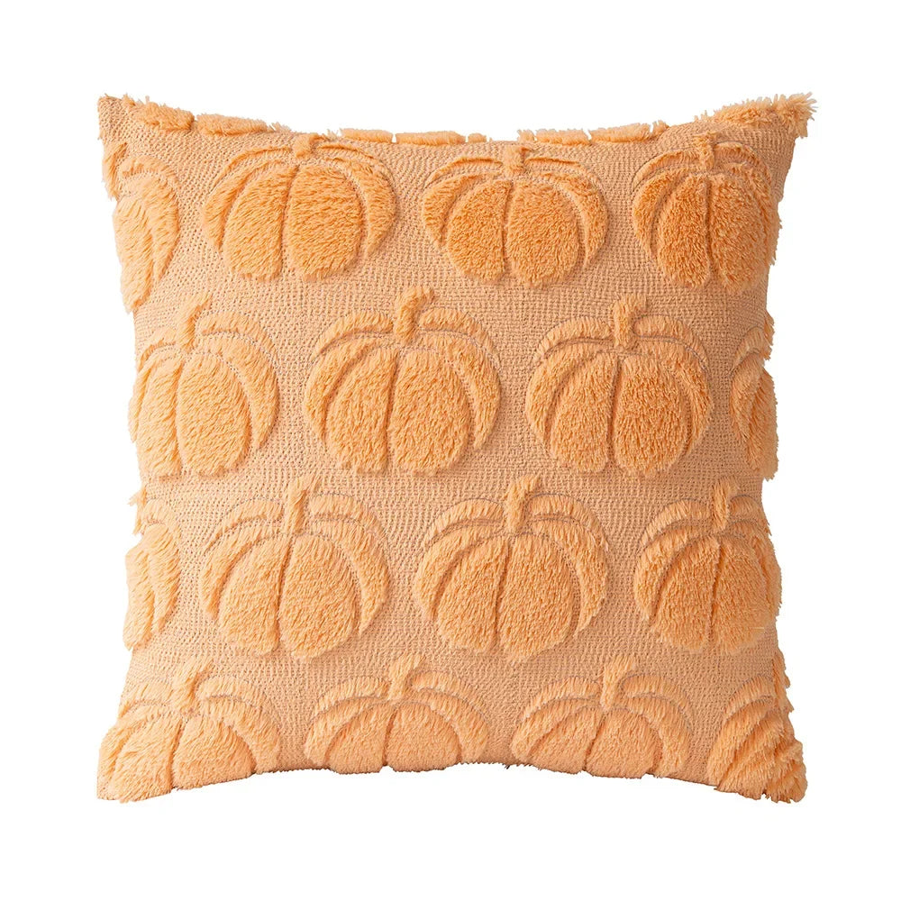Plush Pumpkin Pillow Cover – Cozy Autumn Accent for Sofa or Bed