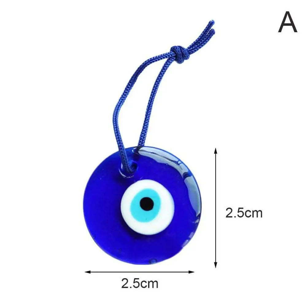 1PC Blue Glass Turkish Greek Evil Eye Charm Pendant Decoration Ornament Car Home Amulet Decor Boho