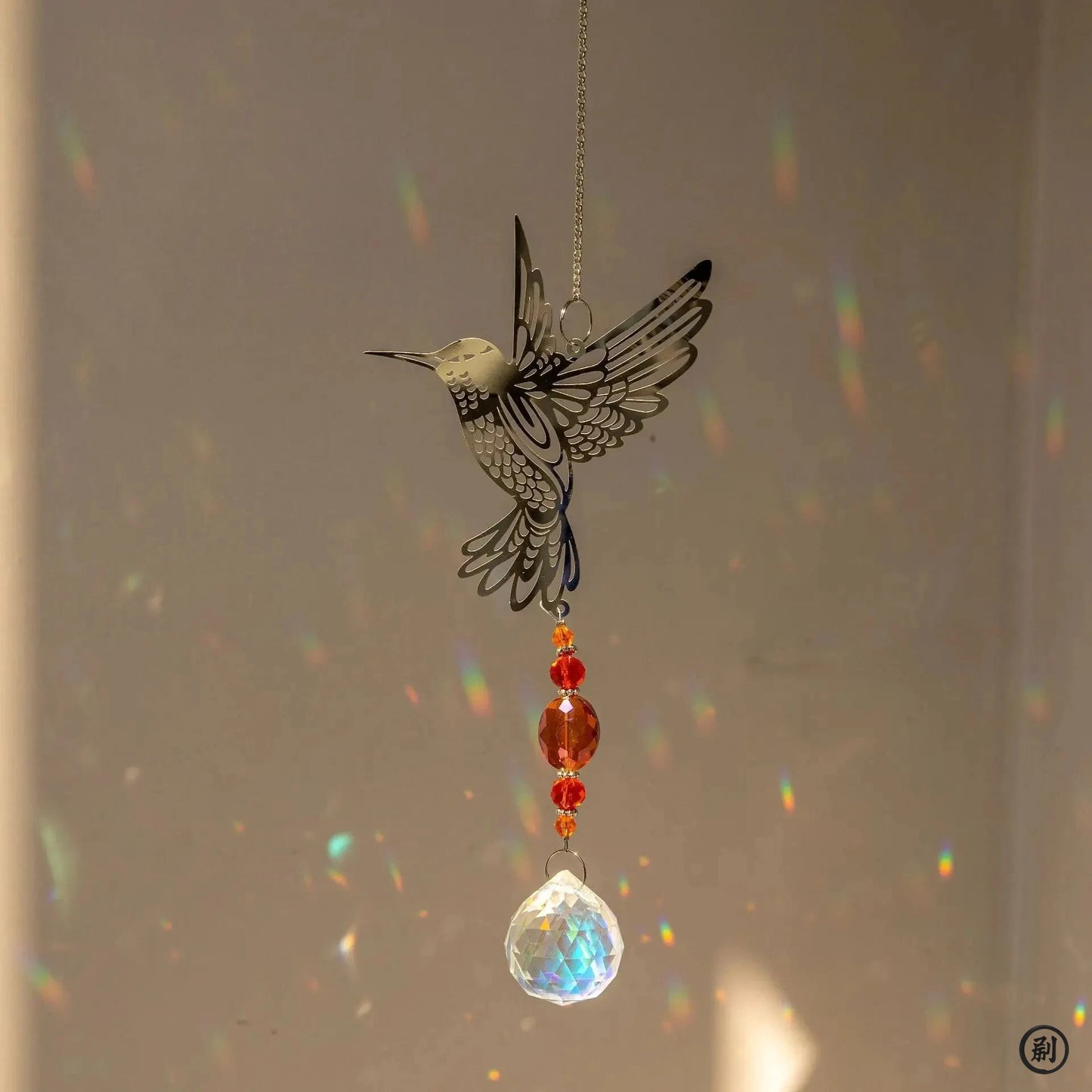 Crystal Sun Catcher with Tree of Life Pendant β Hanging Rainbow Maker & Wind Chime for Windows, Gardens, and Cars
