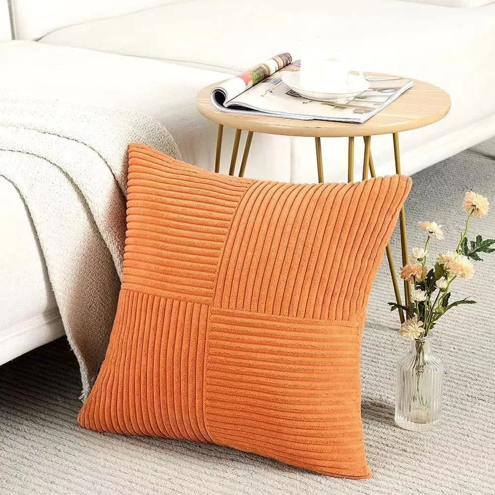 Boho Patchwork Soft Throw Pillow Cover
