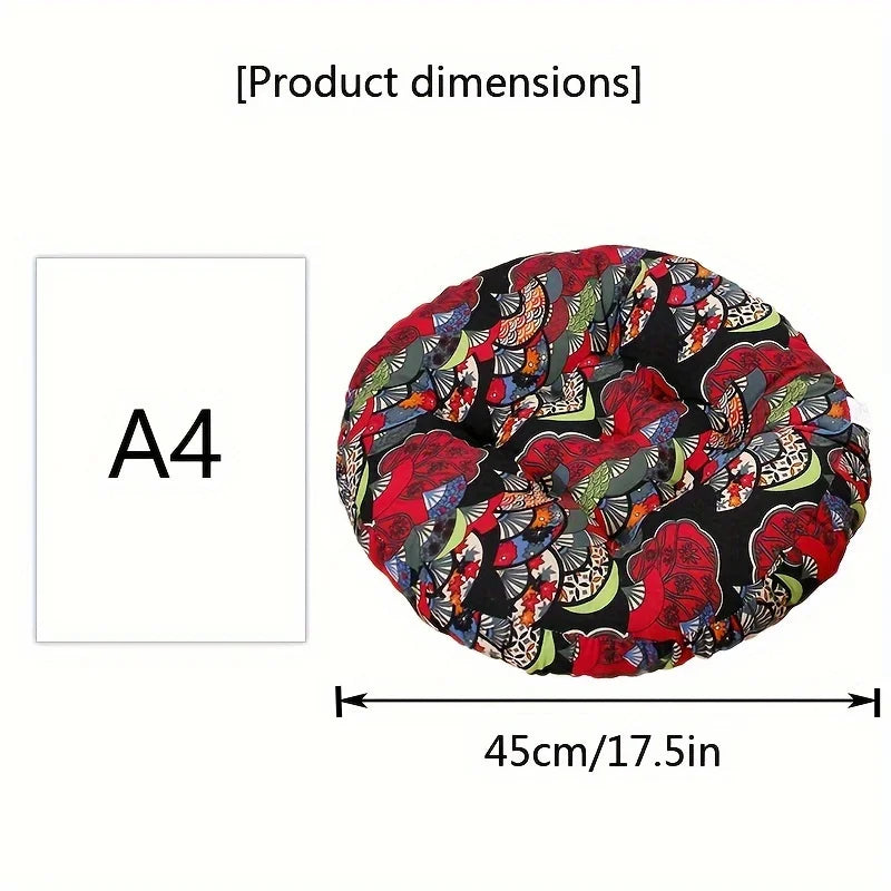 đ§ Round Cotton Floor Cushion Pillow â Thickened Tatami Yoga Mat & Meditation Seat â Machine Washable Geometric Patchwork Cushion
