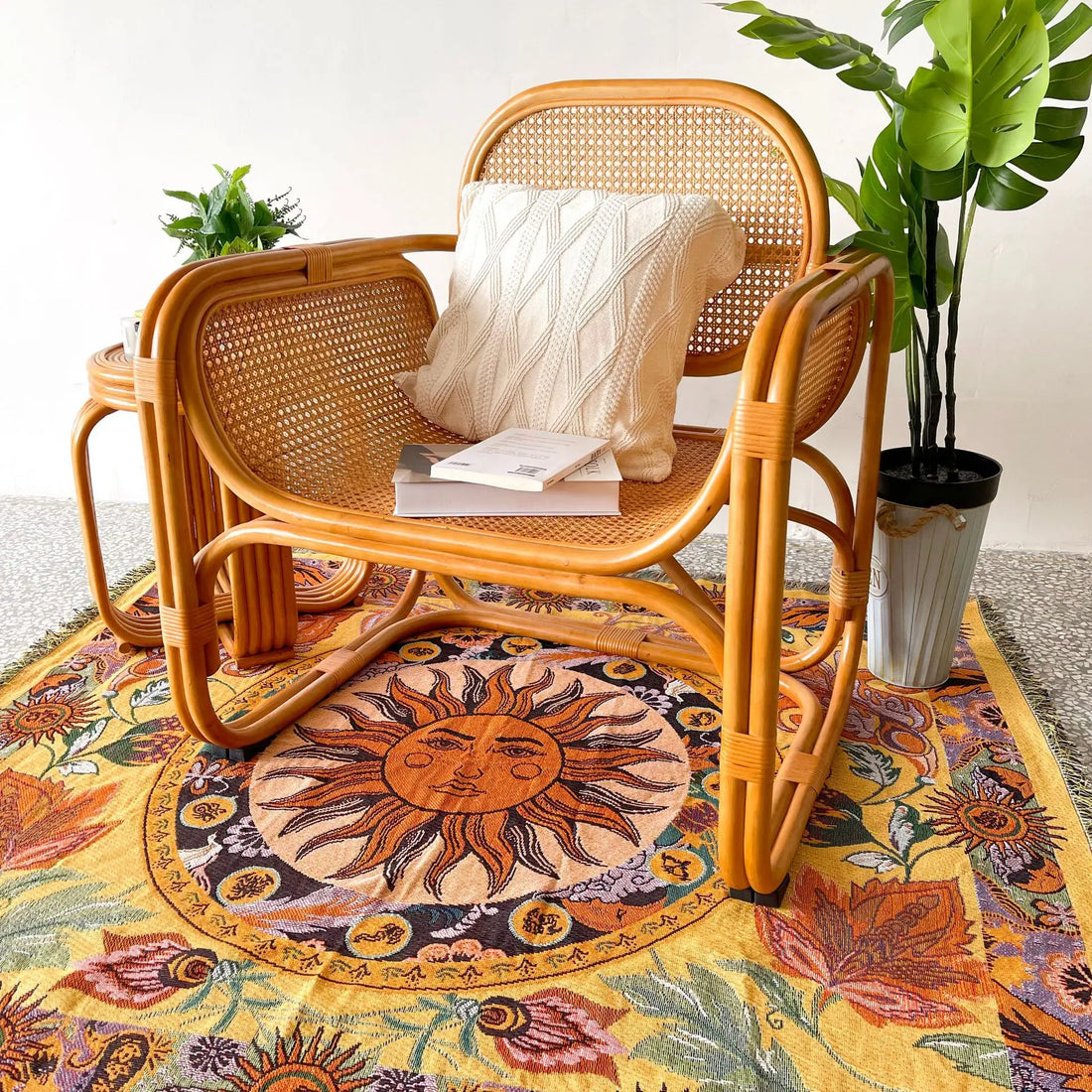 My Boho Home Chair and Boho Blanket