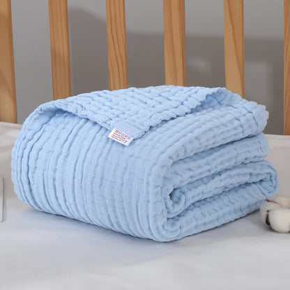 Boho Baby Bamboo Cotton Receiving Blanket – 6-Layer Swaddle Wrap for Infants