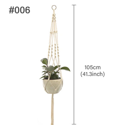 🌿 Handmade Macrame Plant Hanger – Boho Hanging Planter Basket for Indoor & Outdoor Decor