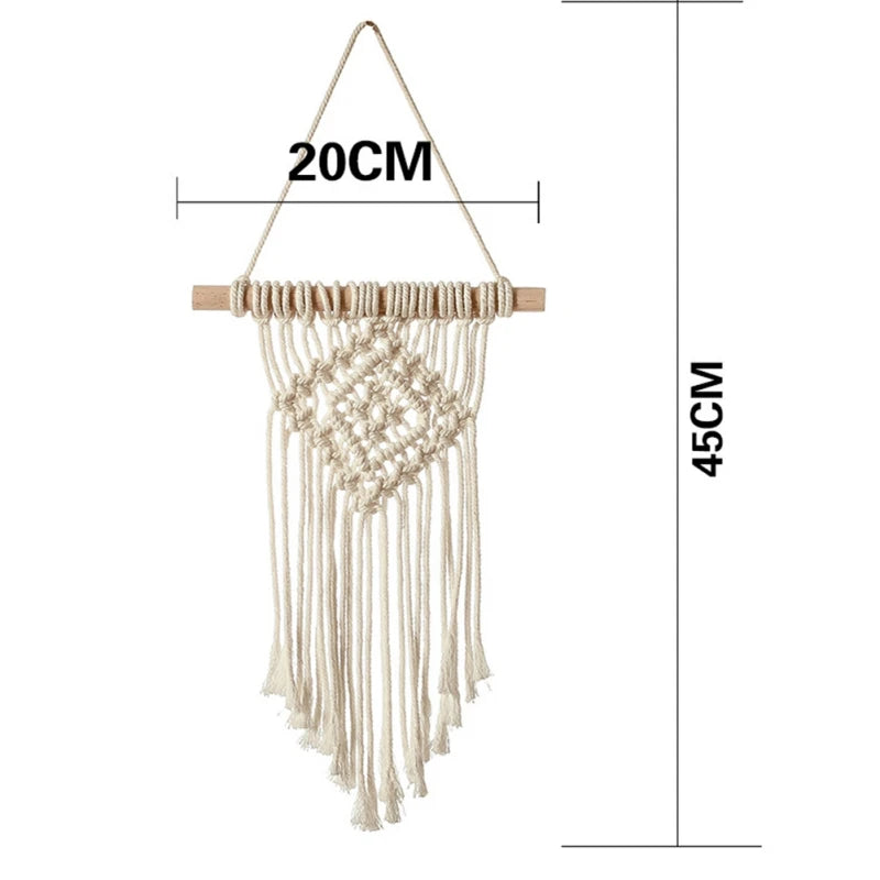 Natural Boho Macrame Wall Hanging – Handwoven Cotton Tapestry for Nursery, Living Room & Bedroom My Boho Home