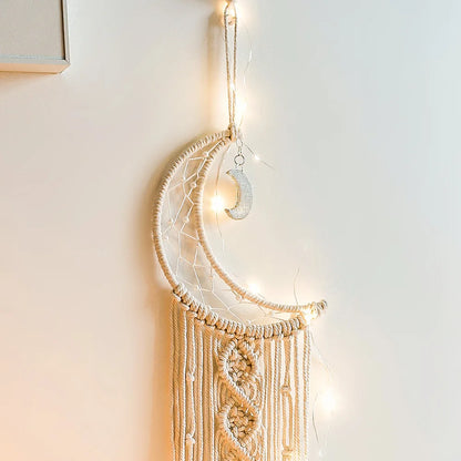 Macrame Dream Catcher Boho Home Decor Moon Star Decoration Macrame Wall Hanging Baby Nordic Room Bedroom Kids Nursery Living Room Dreamcacther