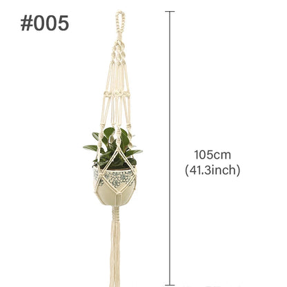 🌿 Handmade Macrame Plant Hanger – Boho Hanging Planter Basket for Indoor & Outdoor Decor