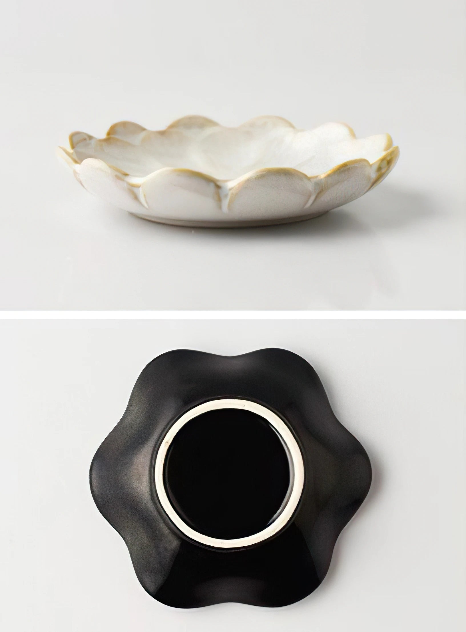 Ceramic Flower Sauce Dish – Mini Floral Porcelain Dipping Bowl for Soy Sauce, Nuts & Charcuterie