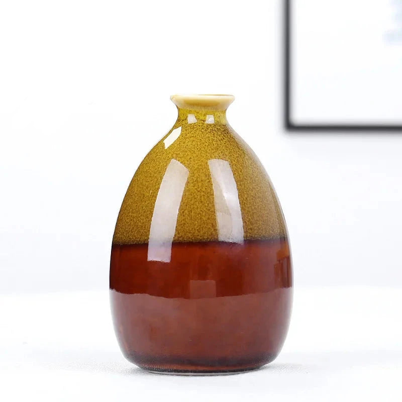 Decorative vase with gradient color on a white background