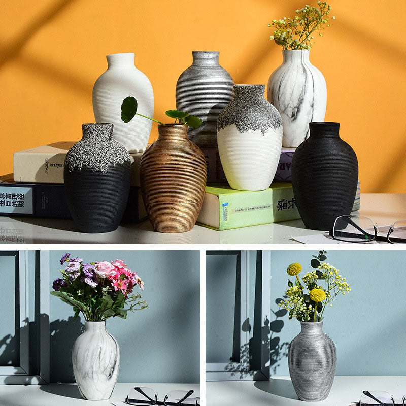 Ceramic Vase For Home Decor Nordic Flower Pot Home Living Room Decoration Boho