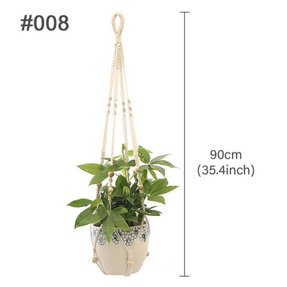 🌿 Handmade Macrame Plant Hanger – Boho Hanging Planter Basket for Indoor & Outdoor Decor