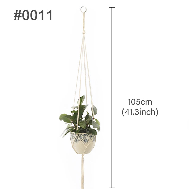 🌿 Handmade Macrame Plant Hanger – Boho Hanging Planter Basket for Indoor & Outdoor Decor