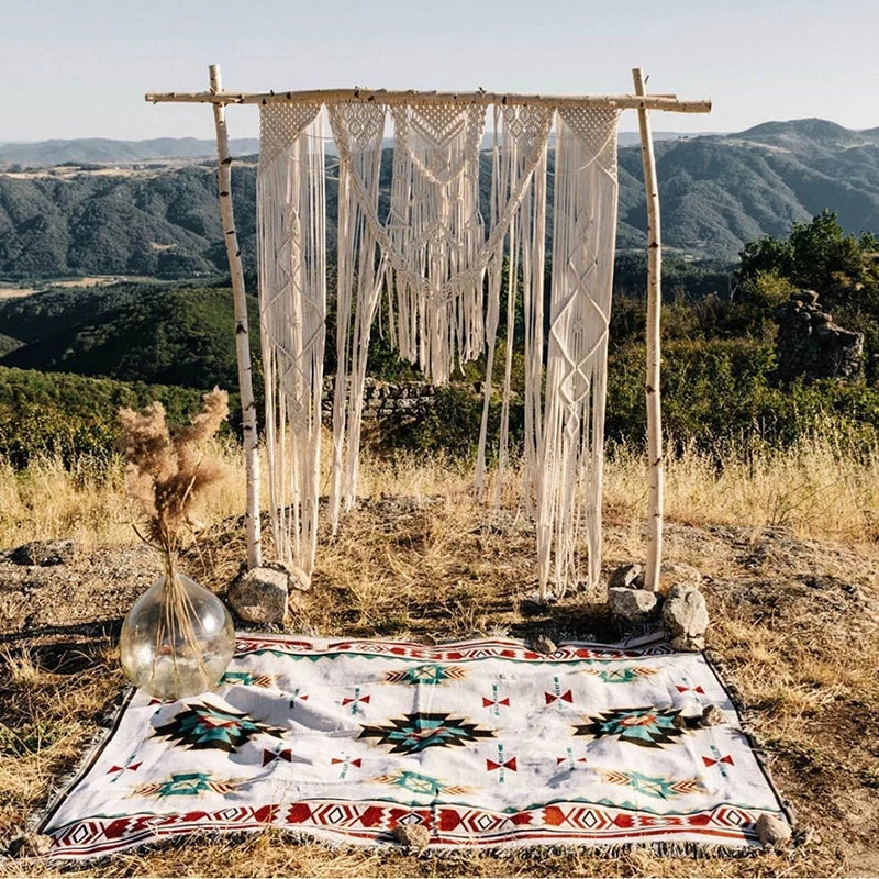 My Boho Home Bohemian Decor  Aztec Geometric Blanket 