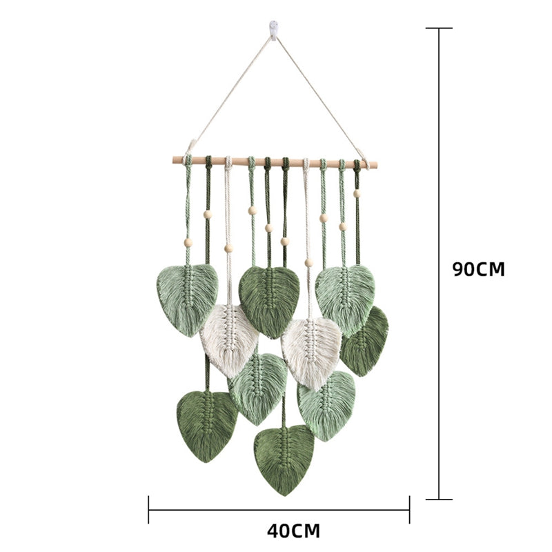 Handwoven Macrame Leaf Wall Hanging – Boho-Inspired Home Decor