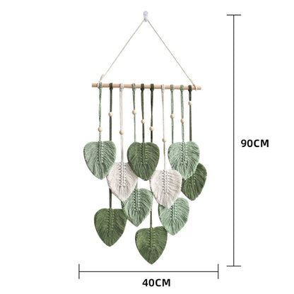 Handwoven Macrame Leaf Wall Hanging – Boho-Inspired Home Decor