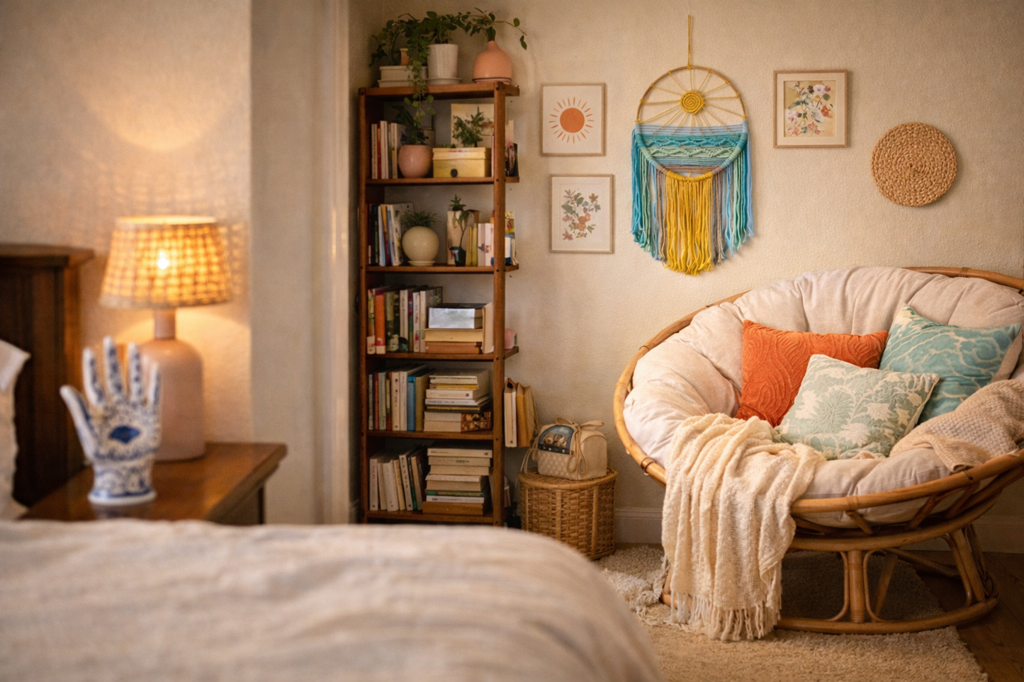 Sunrise & Sunset Woven Boho Cotton Tapestry