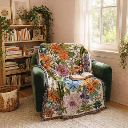 Cozy Boho Cotton-Linen Blanket