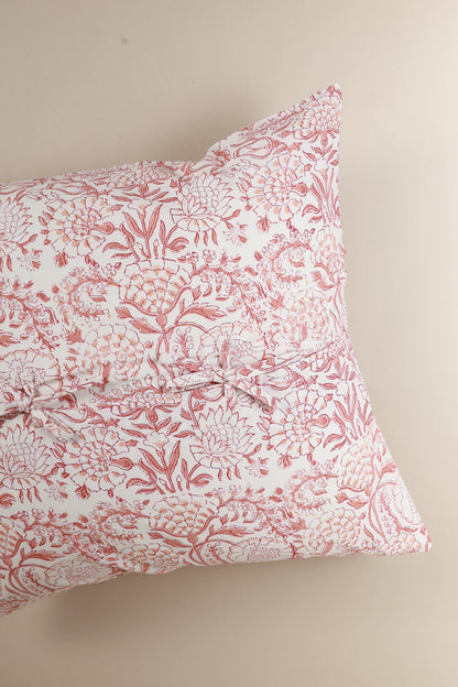 Blush Meadow Hand Block Print Pillow