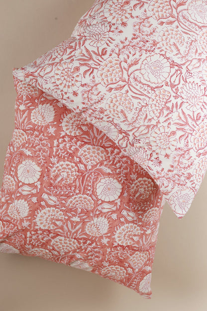 Blush Meadow Hand Block Print Pillow