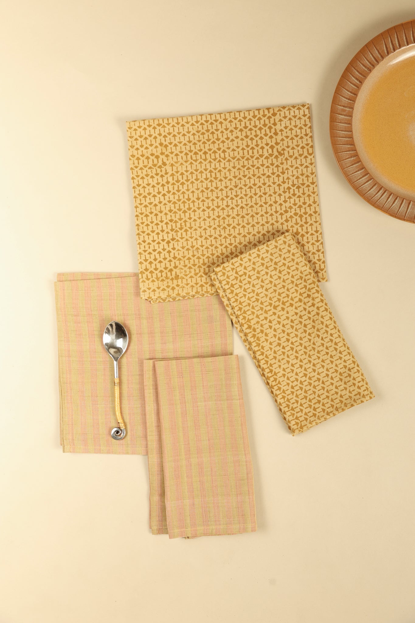 Gold Dust Kalamkari Napkins, Set of 4
