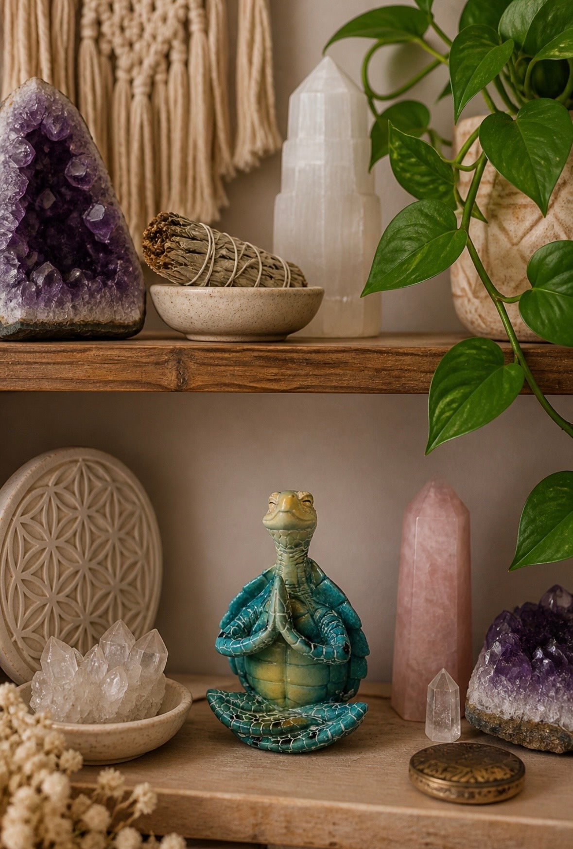 Meditating Sea Turtle Figurine