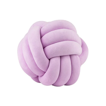 Knot Ball Throw Pillow – Soft Plush Cushion for Kids & Adults Boho Home Decor