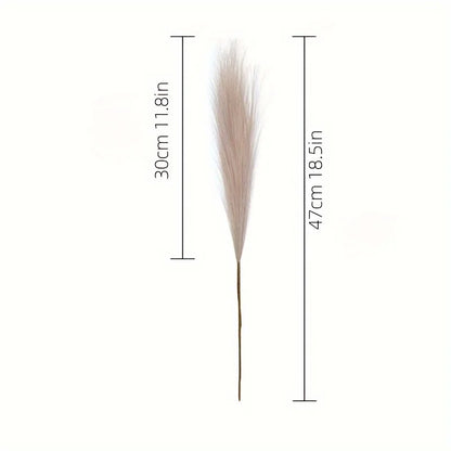 Bundle of 18.5inch tall Faux Pampas Grass For Vase Decor Boho Rustic Farmhouse Home Decoration