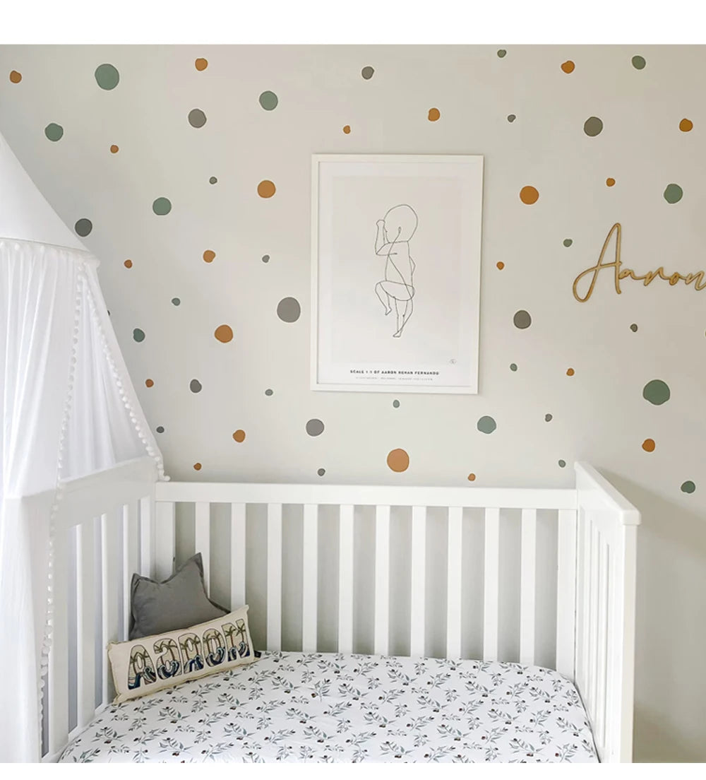 Boho Polka Dot Wall Stickers – Colorful Removable Nursery Decals – My ...
