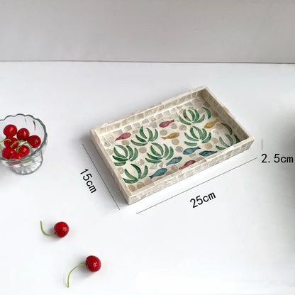 Handmade Shell Tray – Oval & Rectangular Decorative Jewelry Organizer for Boho Home Decor Bathroom or Bedroom - Housewarming Gift