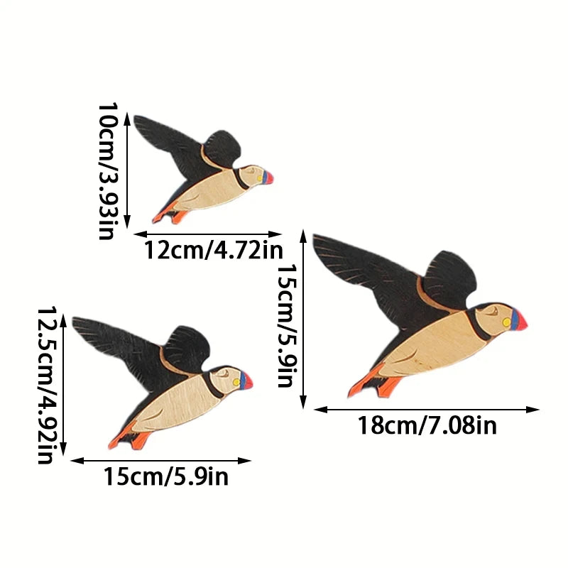 3-Piece Wooden Bird Wall Decor Set – Patterned Boho Home Decor for Indoors & Outdoors Bird Lover Gift for Birder