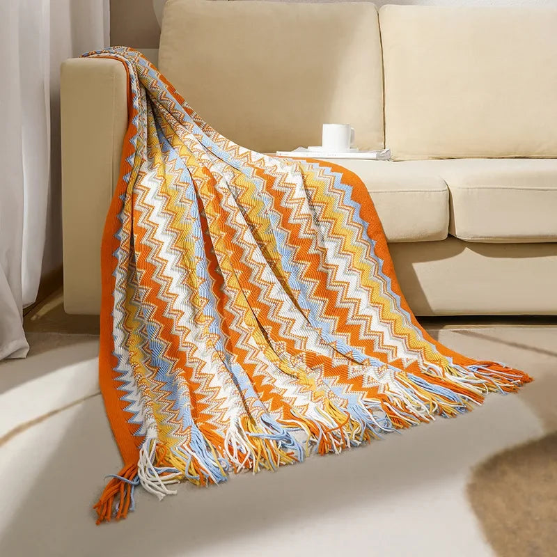 My Boho Home Decor ZigZag Throw Blanket