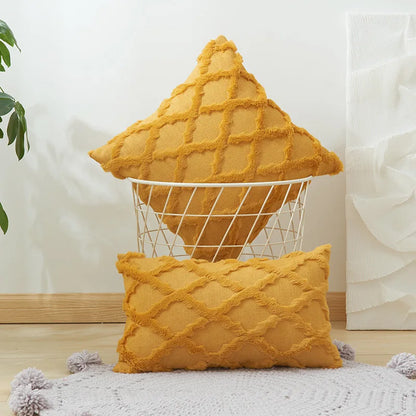Plush Wool-Inspired Throw Pillow Cover – Soft Textured Accent for Cozy Boho Spaces