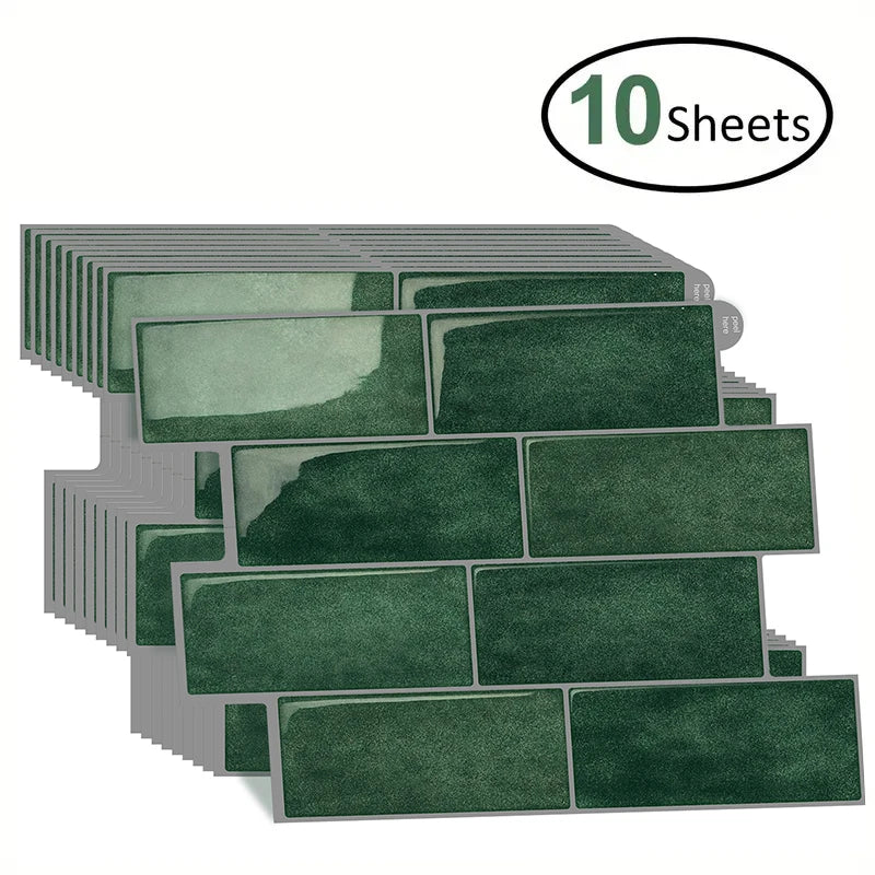3D Peel and Stick Tile – Waterproof Wall Stickers for Boho Home Decor, Kitchen & Bathroom