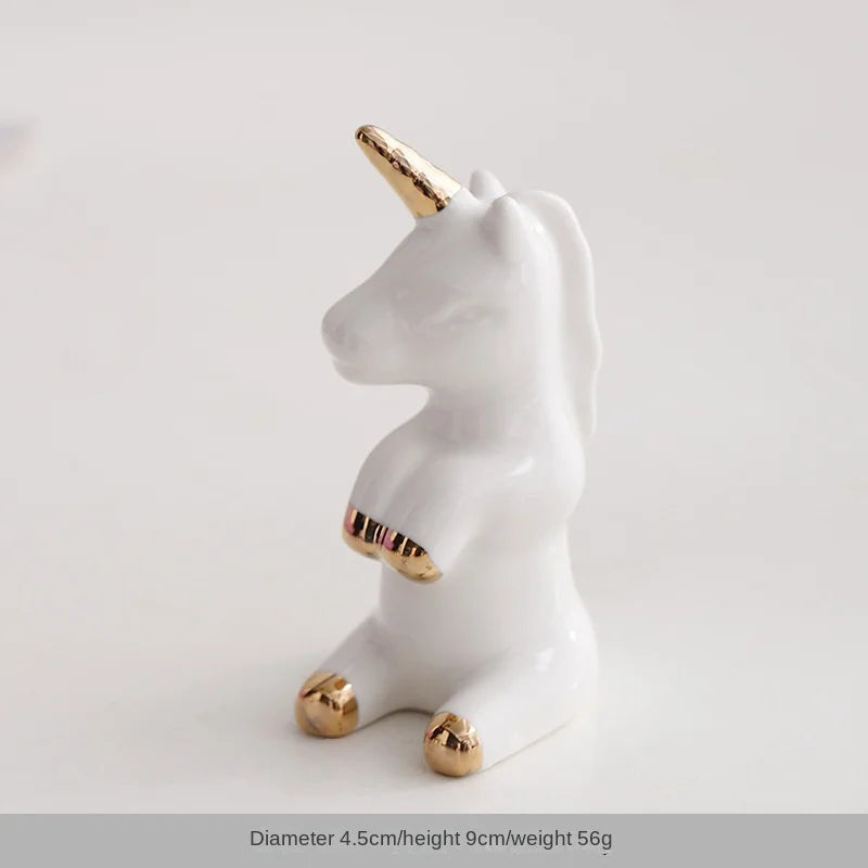 Ceramic Animal Jewelry Holder – Boho Home Decor Trinket Organizer