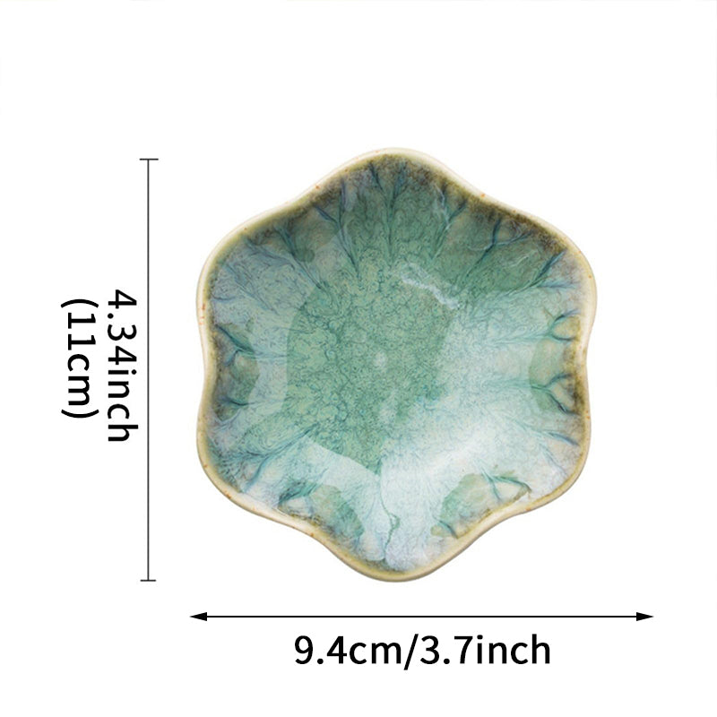 Ceramic Lotus Storage Tray Dish For Decoration Jewelry Rings Plate Organizer Containers Desktop Home Bedroom Decor Boho 1Pc