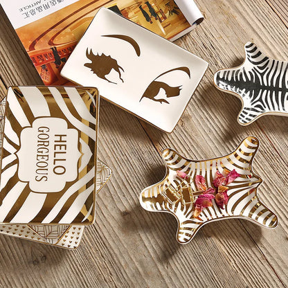 Chic Ceramic Jewelry & Trinket Dish – Stylish Decorative Tray for Accessories