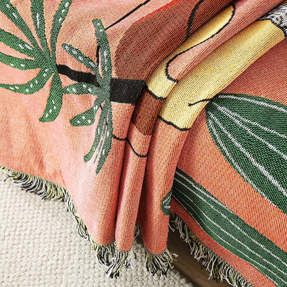 Boho Tassel Throw Blanket Cats